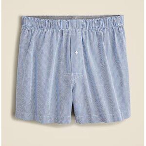 J. Crew Men's Boxer Sleep Shorts Blue/ White Stripe Small NWT